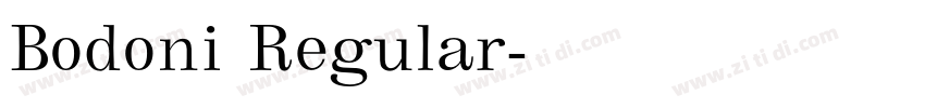 Bodoni Regular字体转换